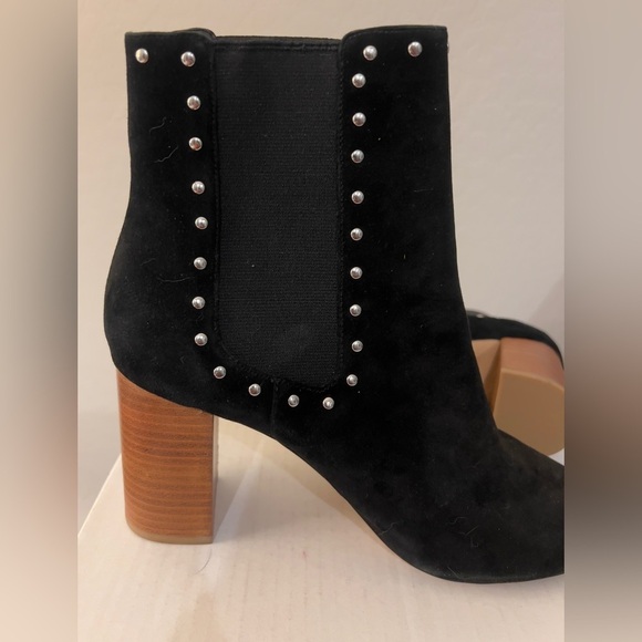 Rebecca Minkoff Sara black suede leather size 91/2‎ studded booties - Picture 8 of 11